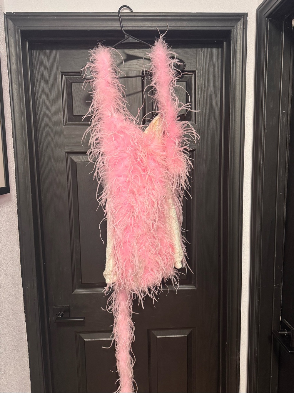 Studio Nova Pink Feather Mini Dress